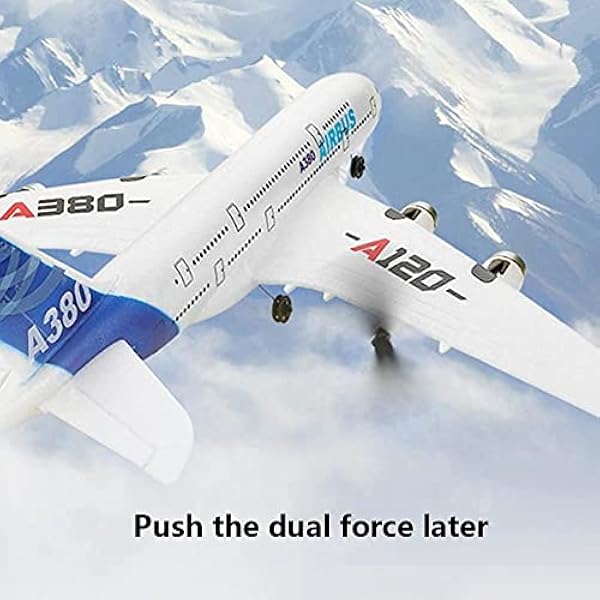 A-380 fjärrkontroll Glide Machine 2.5CH smidig gyroskop RC flygplan efter LED-ljus, utomhus vuxen RC flygplan, 3D Stunt flyga i handen RC flygplan ombordstigning leksak