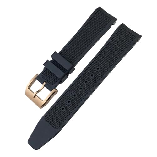 [���ł�] 20mm ���^���J�[�u�G���h FKM ���o�[�E�H�b�`�o���h IWC �ŐV�|���g�K�� IW371609 IW371620 �t�b�f���o�[�E�H�b�`�X�g���b�v�u���X���b�g�ɑΉ�(Black rose pin)