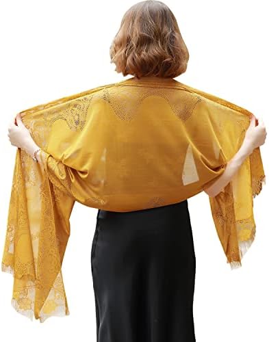 RIIQIICHY Ladies Scarf Lace Scarf Pashmina Shawls and Wraps for Women Scarfs for Women Wedding