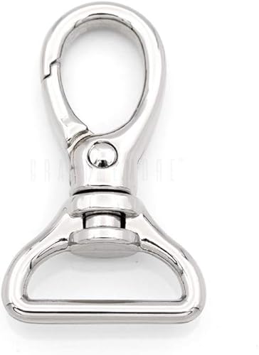 Miniatura 8 de CRAFTMEMORE 2 ganchos ovalados de metal resistente para puerta de empuje giratoria con cierre de langosta para llavero, accesorios para hacer