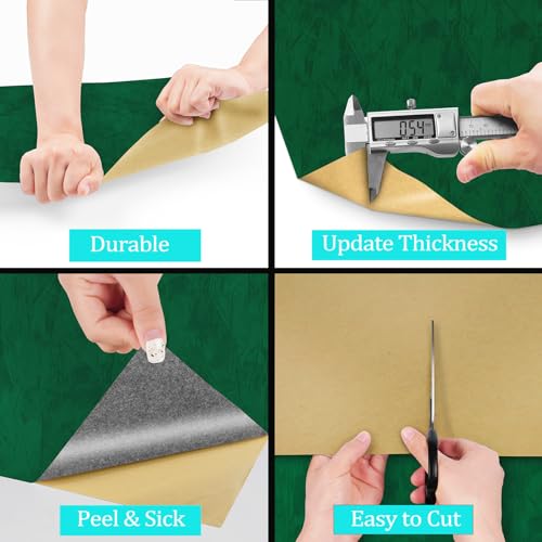 Papel Terciopelo Verde para decoracion de salones y proyectos artesanales 6