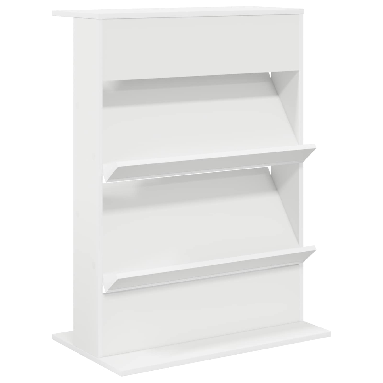 Hothingwell Portariviste in legno di ingegneria bianco 70 x 41 x 96 cm, mensola riviste design minimalista per soggiorno ufficio camera da letto, archiviazione libri e documenti moderni