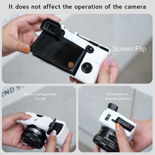 Étui de protection blanc Sony Alpha A6400 A6300 design épuré
