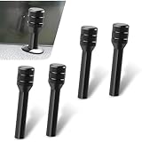 Gozaqe 4 PCS Car Door Lock Knobs,Aluminum Alloy Car Interior Door Lock Knob Pull Pins,Personalized Automotive Customization Accessories,Applicable to All Vehicle Models(Black)