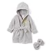 Spasilk 100% Cotton Hooded Terry Bathrobe with Booties