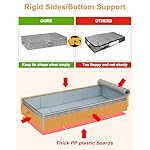 Under Bed Storage, 2 Pack Underbed Storage Container Bags With Lid, Foldable Sturdy Clothes Storage Drawer Organizer W/ 3 Handles, Ultra Thick Fabric Blanket Shoe Storage Box, 30x15x6.7inch, Grey - Image 3