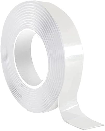 HeGangLy Cinta nano de doble cara cinta de montaje invisible transparente tiras adhesivas fuertes cinta transparente reutilizable para pegar