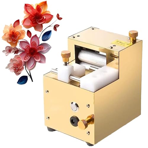 TBLOTYD Handmade Electric Paper Quilling Machine - DIY Color Paper Cutting Roll Machine, Adjustable Tassel Length and Width, Paper Flower Making Tools