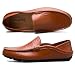 Imagen de Unitysow Mocasines Hombres Zapatos de Vestir Casuales Holgazanes Slip On Verano Plano Cuero Zapatos de Conducción Zapatillas Marrón 44EU