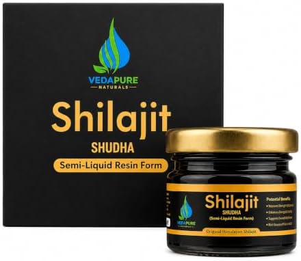 Vedapure Himalayan Shilajit Resin 25g | Pure Natural 100% Ayurvedic Shilajeet with Fulvic Acid | 250mg per Serving | 100 Servings | Supports Energy, Strength & Stamina | For Men & Women