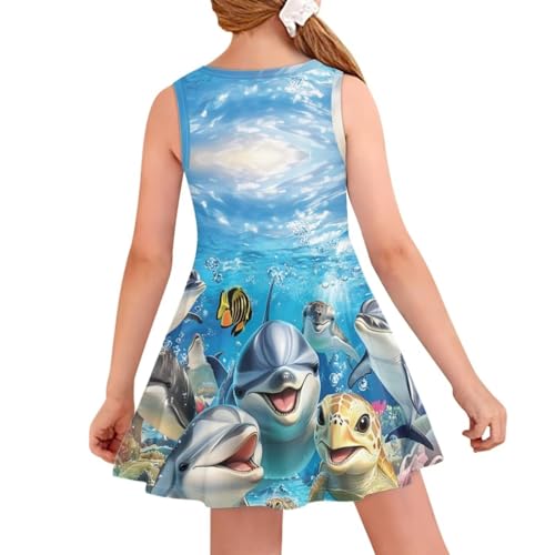 Dresses for Girls Summer Sleeveless Crew Neck Sundresses Midi Sun Dresses Beach Flowy Dresses2