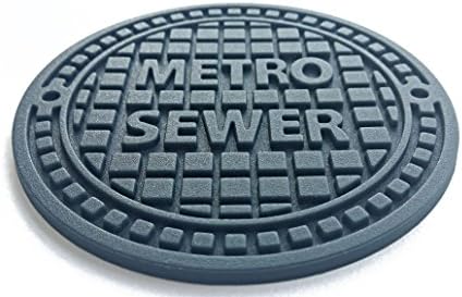 100 Goods Set of 8 Silicone coasters 9cm Drainage Cover Non-slip Novelty - Gray