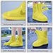 RINJOY Waterproof Shoe Covers Non-Slip Rain Shoe Covers Reusable Silicone Shoes Covers For Rain Resistant Rain Boots For Men Women Outdoor Overshoes Protection