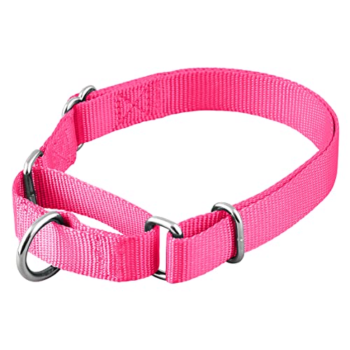 Native Pup Martingale Dog Collar, Adjustable For Small, Medium, Large Pet And Puppies Accessories, Cute Colors For Male, Female, Boy, Girl, Puppy (Small, Hot Pink) #TOP4