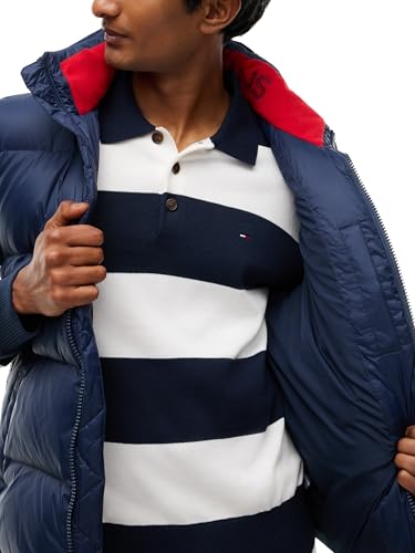 Tommy Jeans Herren Weste Essential Down Vest mit Kapuze, Blau (Dark Night Navy), S – Ansicht 3