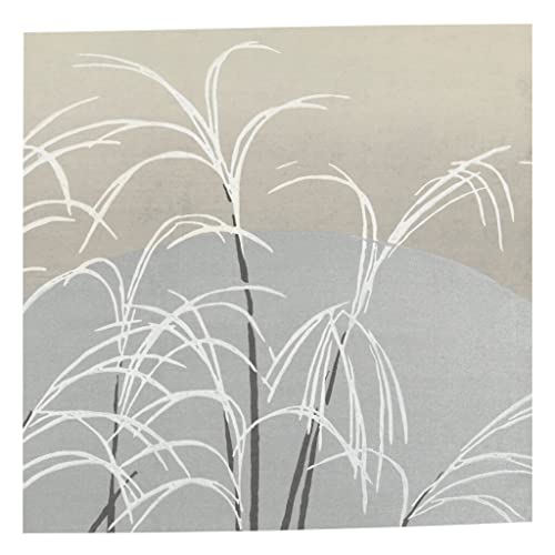 Affiche roseaux gris style art japonais pour décoration murale zen
