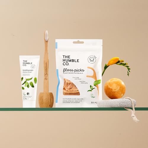 The Humble Co. Pflanzliche Zahnseidesticks | Frische Minze | Umweltfreundlich, Vegan, Zuckerfrei, von Zahnärzten empfohlen - Entfernt Plaque und Verleiht ein Frisches Gefühl (1 x 50p) – Bild 4