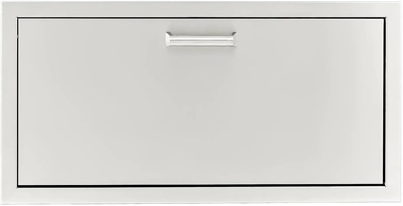 BBQGUYS 30-in Contempo/Traditional Stainless Steel Single Access Drawer Signature - BBQ-DR3015