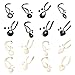 Njdkadey Fashion Love Round Earrings Collarbone Chain Temperament Simple Cold Wind Adjustable Wax Rope Necklace