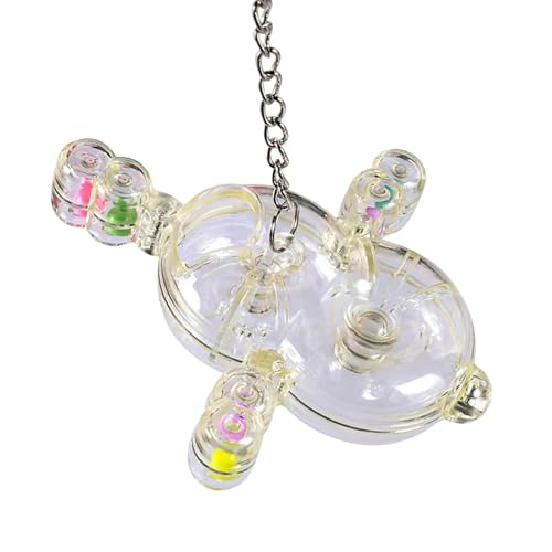 GAOINTELL Periquitos Spinner Juguete Rueda Giratoria Comedero para Pájaros con Múltiples Orificios De Alimentación Cotorras Y Varios Loros Molienda Accesorios Pájaros Mascotas