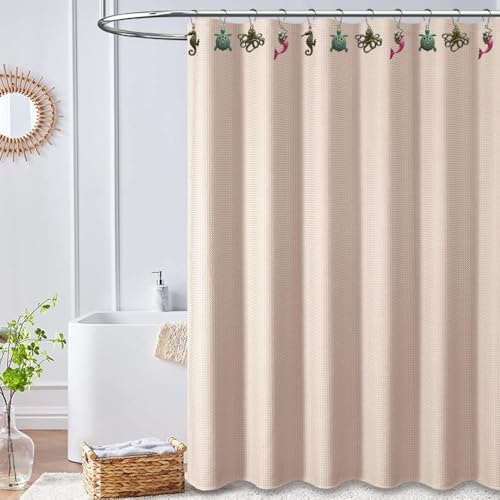 Sea Theme Shower Curtain Hooks, Silver Shower Curtain Rings Decorative Shower Hooks for Shower Curtain Liner, Coastal Beach Shower Curtain Hangers, Tropical Ocean Bathroom Decor by Aimoye - Image 7