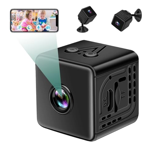 CYI Caméra Espion Discrete HD 1080p, Camera Surveillance WiFi Interieur sans Fil 2.4G, Mini caméra Cachee Espion Micro Caméra Interieur avec Détection de Mouvement pour Intérieures