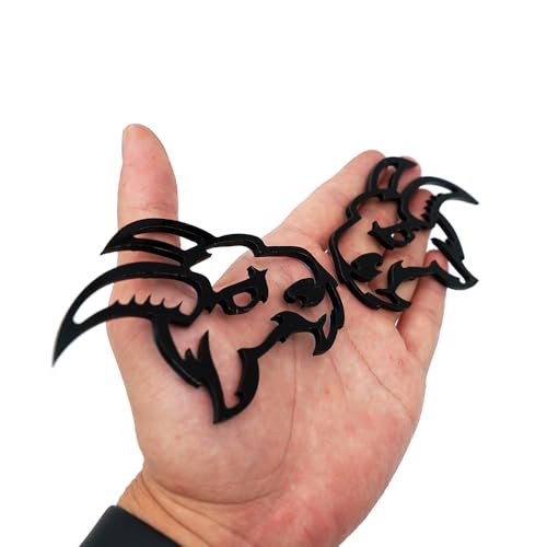 Image of 2Pc Angry Goat Custom Emblem Badge for Truck SUV Car (Black)