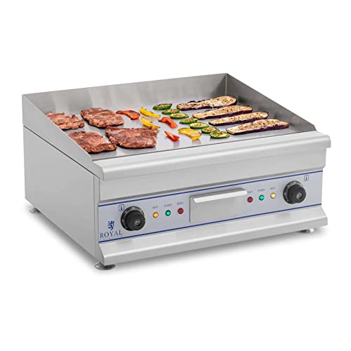 Royal Catering Plancha Electrique RCG 60 (longueur 60 cm, 2 x 3.200 W, lisse, protection...