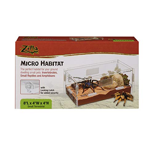 ZILLA Micro Habitat Terrariums with Locking Latch, Terrestrial, Small, Clear - Image 2