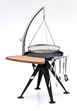 nielsen sportsponsoring Material: Stahl 4 mm Nielsen Outdoor Bal-Grill 600 mit Hänger und rundem Rost