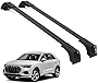 ERKUL Roof Rack Cross Bars for Audi Q3 2019-2023 | Aluminum Lockable Rooftop Luggage Crossbars Set to Carry Cargo Carrier, Canoe, Snowboard, Bike by ERKUL Car Accessories | Black