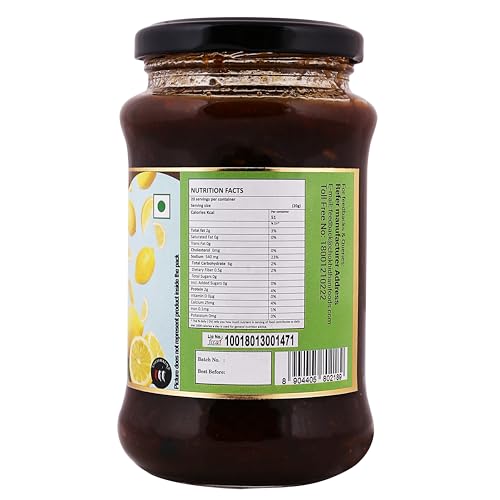 Image of Chokhi Dhani Sweet Lime Pickle (Pack of 2, 600g) | Khatta Meetha Nimbu Achar | Sweet & Sour Lemon Pickle | Oil-Free | No Artificial Flavours | Traditional Indian Pickle