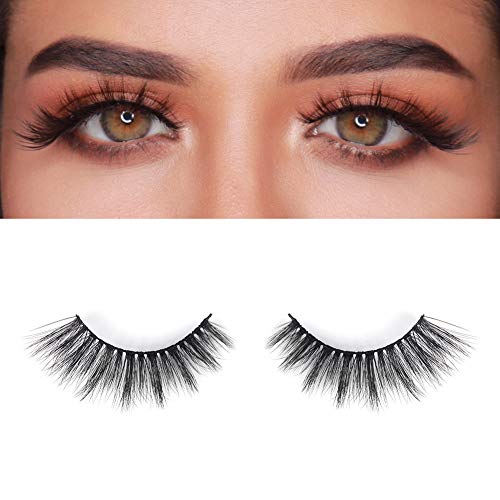 CALAILIS False Eyelash Synthetic Fiber Material| 3D Faux Mink Fake Eyelash| Cat Eye Look| Volume&Lightweight| Reusable| Easy to Apply| 100% Handmade| Cruelty-free| C13