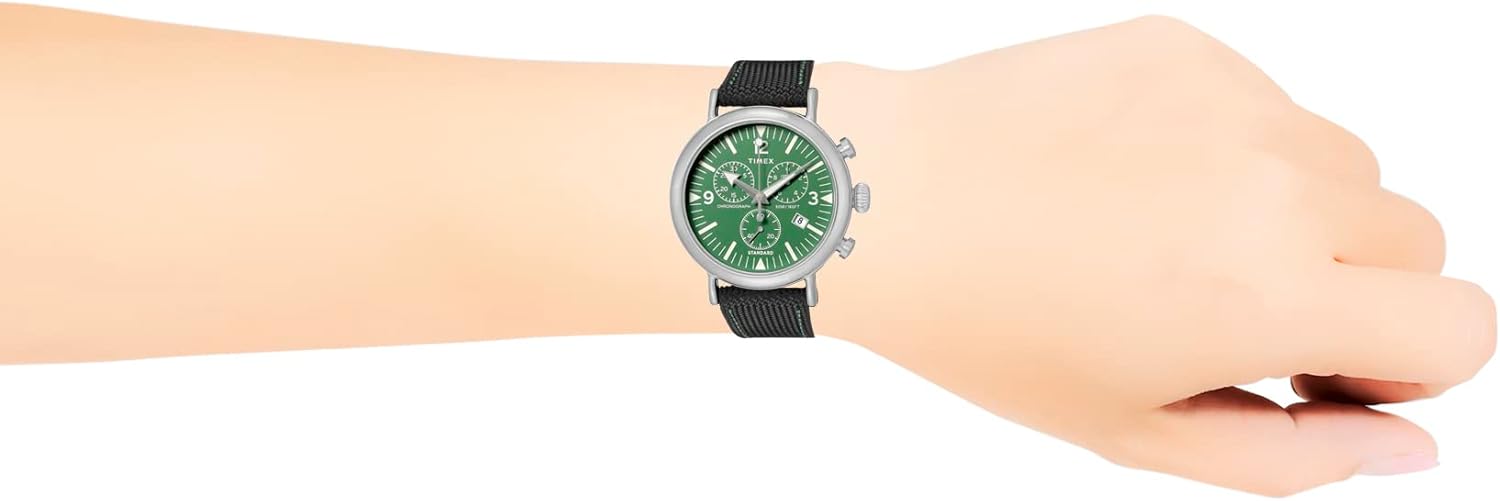 Timex Standard Chronograph Watch on a wrist