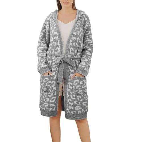 Image of bearberry Plush Hooded Bath Robe Women's Loungewear Sleep Robe Indoor Outfit