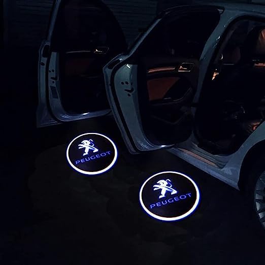 2/4-delig auto-welkomstlicht Past voor Peugeot 2008/3008/4008/5008, HD-deurprojector Auto-welkomstlicht Gepersonaliseerde LED-instapverlichting,A Two