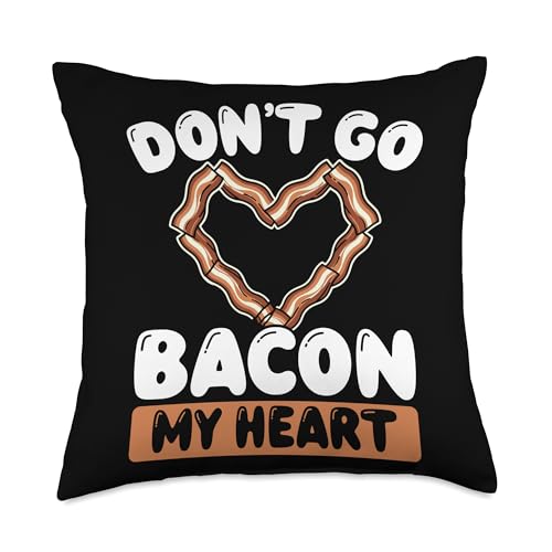Funny Bacon Love Pun Crispy Foodie Food Humor Breakfast Joke Throw Pillow