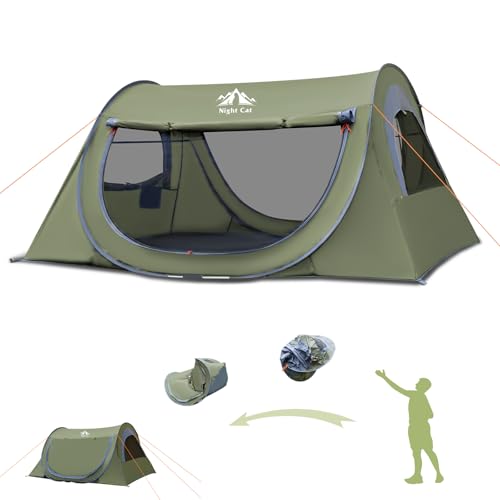 Night Cat Tunnel Pop Up Camping Tent