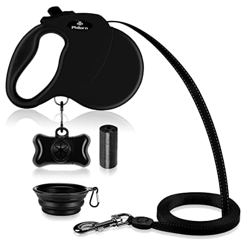 Philorn Retractable Dog Leash, Heavy Duty 16FT Extendable Dog Lead- Tangle Free, One Button Break & Lock, Anti-Slip Rubber Handle Reflective Extending Lead for Large Pet up to 110lbs Cover