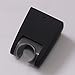 Square Solid Brass Hand Held Shower Head With Wall Connector Holder and Hose Set Matte black
