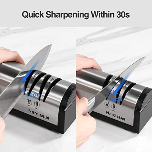 Narcissus Knife Sharpener Professional Electric 2 Stage Sharpening