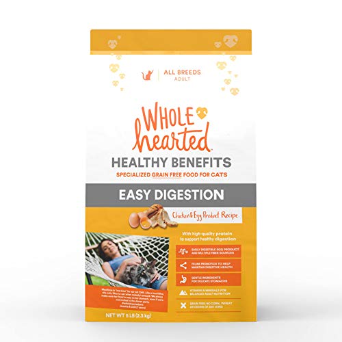 WholeHearted Healthy Digestion Chicken and Egg Product Recipe Dry Cat Food, 5 lbs