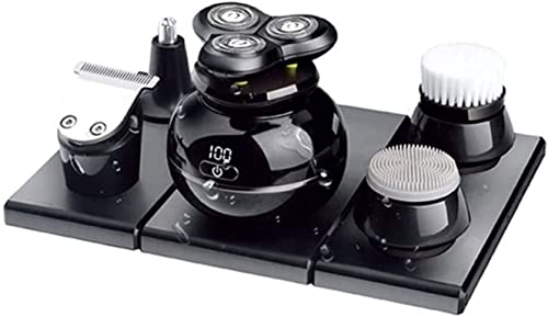 GeRRiT Afeitadora de Cabeza eléctrica 5 en 1 for Hombres for Hombres calvos - Afeitadora de Cabeza for Hombres - Anti-Pinch - Diseño ergonómico - Inalámbrico y Recargable