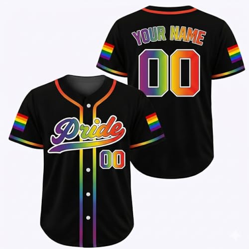 Personalized Pride Shirt - Custom Baseball Jersey, LGBTQ Shirt Pride Jersey for Men Women Youth, Community Team Uniform miniatura 1