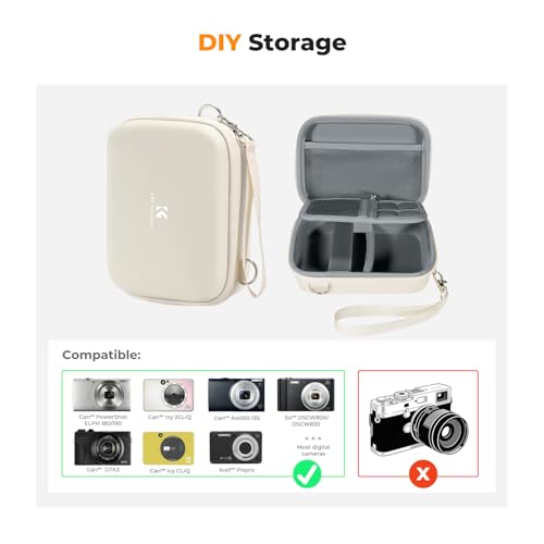 Image of K&F CONCEPT Carrying Case for Digital Camera, Hard Shell Protective Case