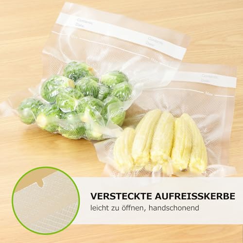 Bonsenkitchen Vakuumierbeutel 15x25cm, 100 Beutel Profi-Folienbeutel – Ansicht 4