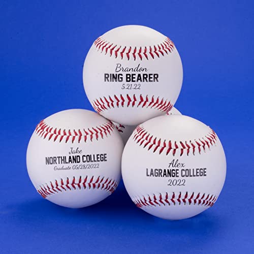 Buffalo Bottlecraft Personalized Baseball Gift, Groomsman Gift Customized Practice Baseball For The Best Man - Official Size- Ring Bearer Gift, Officiant Custom Baseball Wedding Gift #TOP3