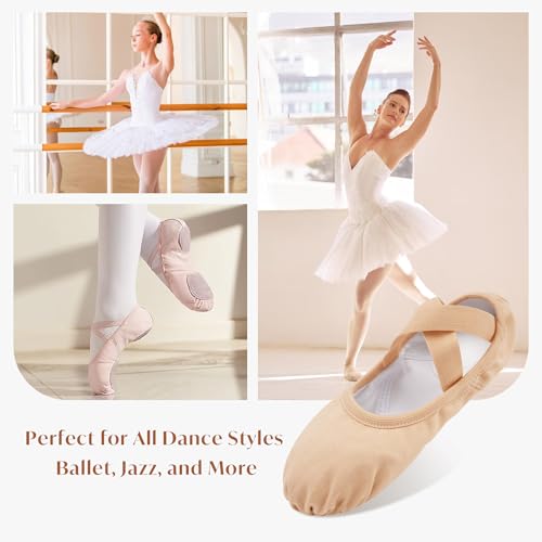 Image of Stelle Ballet Shoes Women Highly Stretch Canvas Dance Slippers Ballet Flats