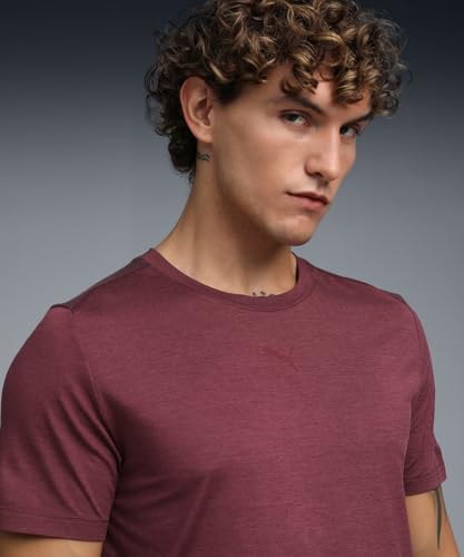 PUMA Unisex M Cloudspun Tees, Ruby Shimmer Heather, S EU – Ansicht 2