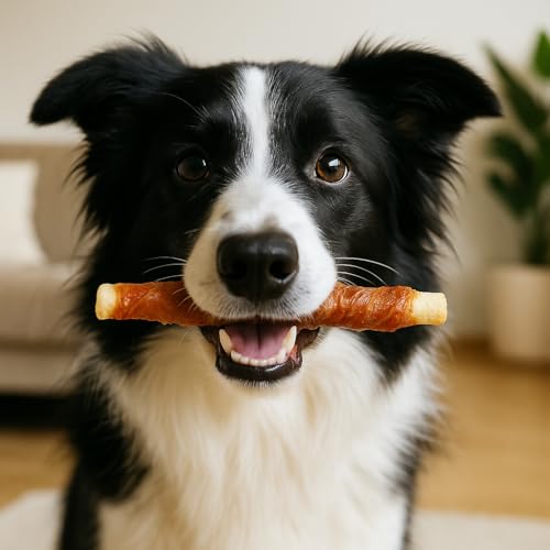 123... Hund dabei! - Hähnchenfilet Kaurolle 100 Stück - Kaustange mit Huhn - Hundesnack - Kaustangen für Hunde - Kaurollen für Hunde - Kaustange mit Hühnchen (900g (ca. 100 Stück))